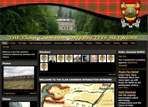 Clan Cameron Interactive Network