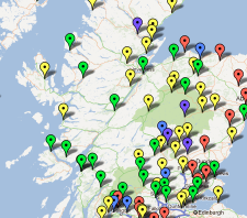 Scottish Clan Events Map for 2011