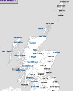 The Uncertainty of Identity project maps Great Britain’s most popular surnames by area.