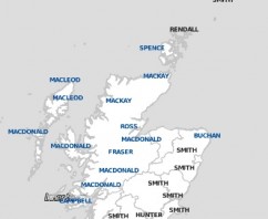 Map Reveals Scots Modern-Day Surnames