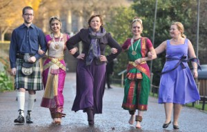 Fiona Hyslop, Cabinet Secretary for Culture and External Affairs gets ready to dance. Photo: Rob McDougall