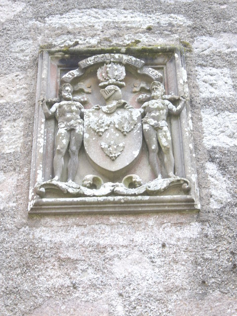 Irvine Coat of Arms on wall of Drum Castle