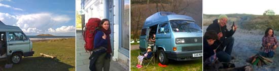 The Moffets travelling around Scotland in Wolfie the Campervan