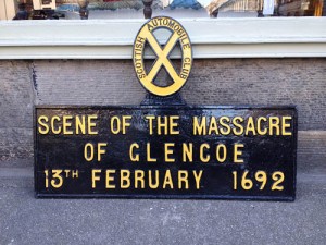 The Glencoe Massacre Site Plaque - Image courtesy Deadline News