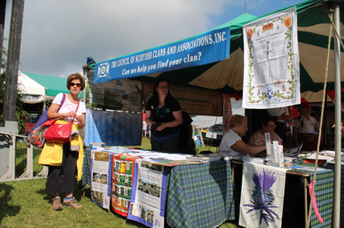 Amanda manning the COSCA stand