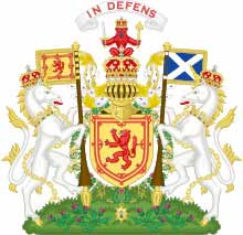 The Full Achievement Arms of King James V of Scotland