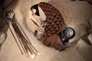 Reconstruction of a Beaker burial, (National Archaeological Museum of Spain, Madrid)